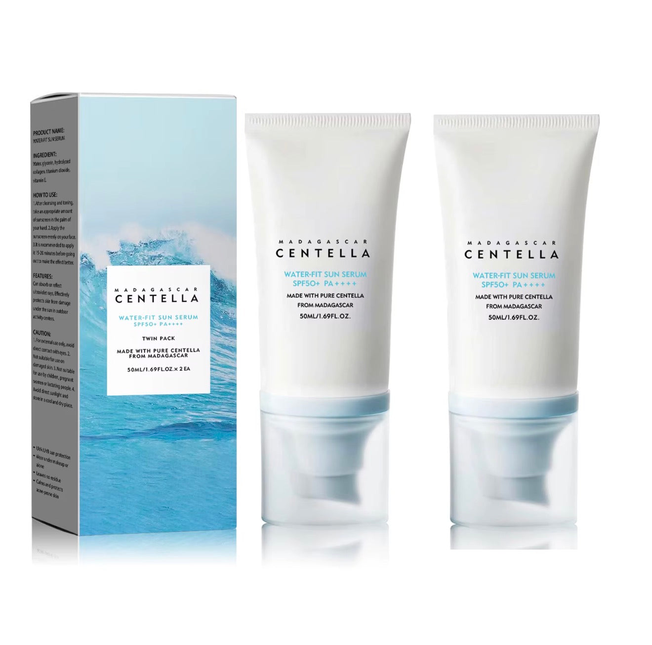 Crema in Siero Solare Water-Fit alla Centella Asiatica
